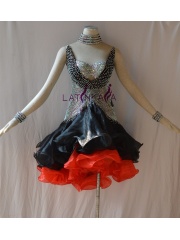 KAKAL1497,Women Latin Dance Wear,Girls Salsa Practice Dance Dress Tango Samba Rumba Chacha Dance Dress,Latin Dance Dress